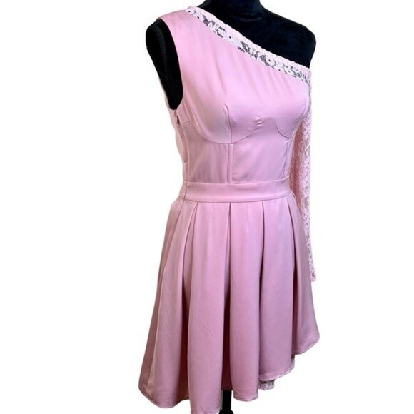 NWT Egreis One Shoulder Mini Dress - Picture 6 of 13